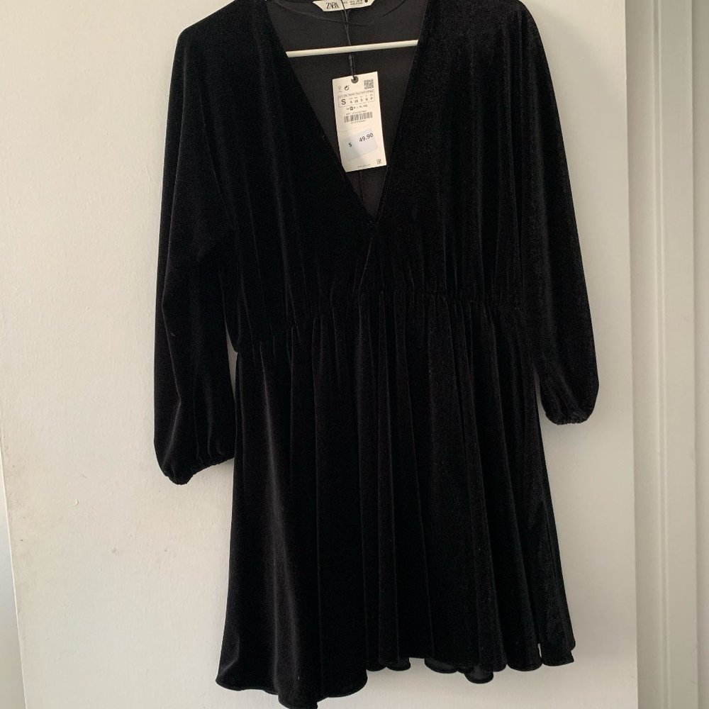 Zara Black Longsleeve Minidress